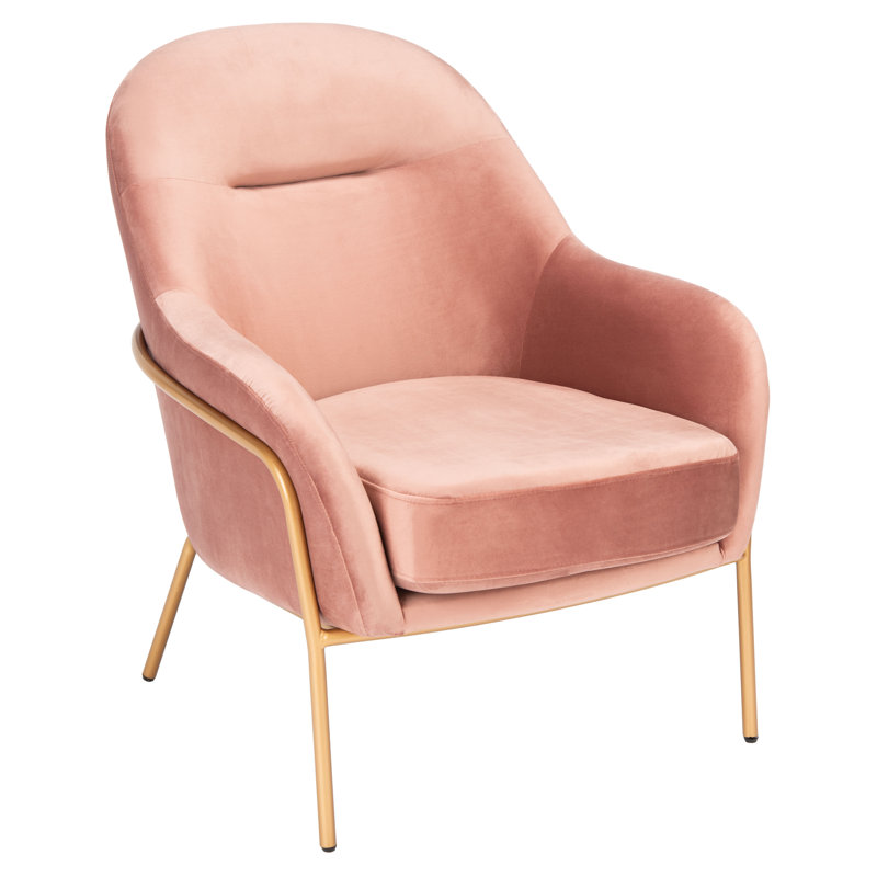 Margo Velvet Armchair, Dusty Rose Velvet