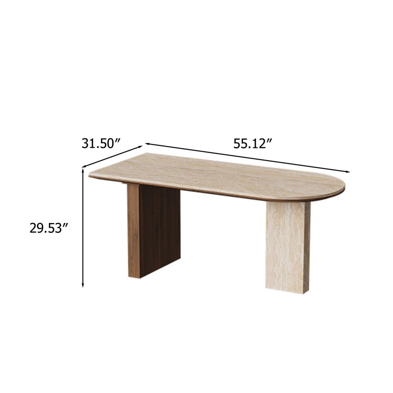 Table de salle à manger Modern-Luxury, H 29,53 po x l 55,12 po x P 31,5 po