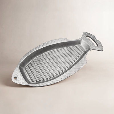 Wilton Armetale Gourmet Grillware Grilling Pan, Fish, 18.5-Inch by 8-1/2-Inch -