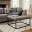 Repose-pieds capitonné en métal de 28 po avec plusieurs options de tissu-668632407