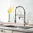 Commercial Kitchen Faucet With Pull Down Sprayer, Single Handle Singlaucet