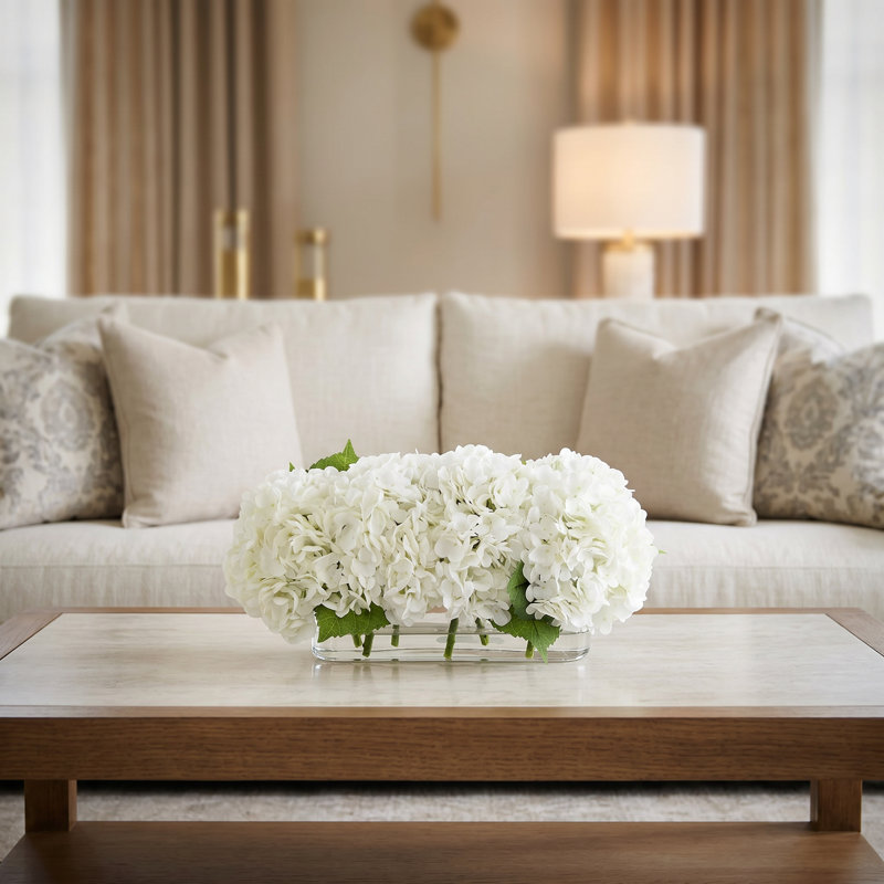 Floral Centerpiece with Real-Touch Hydrangeas