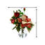 Vase of Poinsettia and Floral, Red - 17 Inches