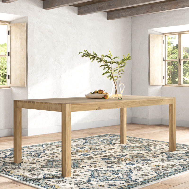 Kenzie Solid Wood Dining Table, Dry Wash Poplar, 30" H x x 78" L x 37.75" W