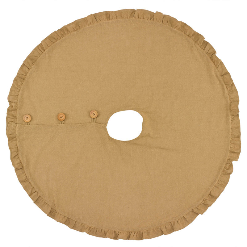 Jupe d'arbre de Noël en coton, Beige, 60"