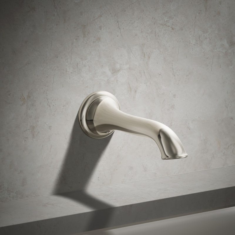 Artifacts® Wall-Mount Bath Spout with Flare Design, Vibrant Polished Nickel
