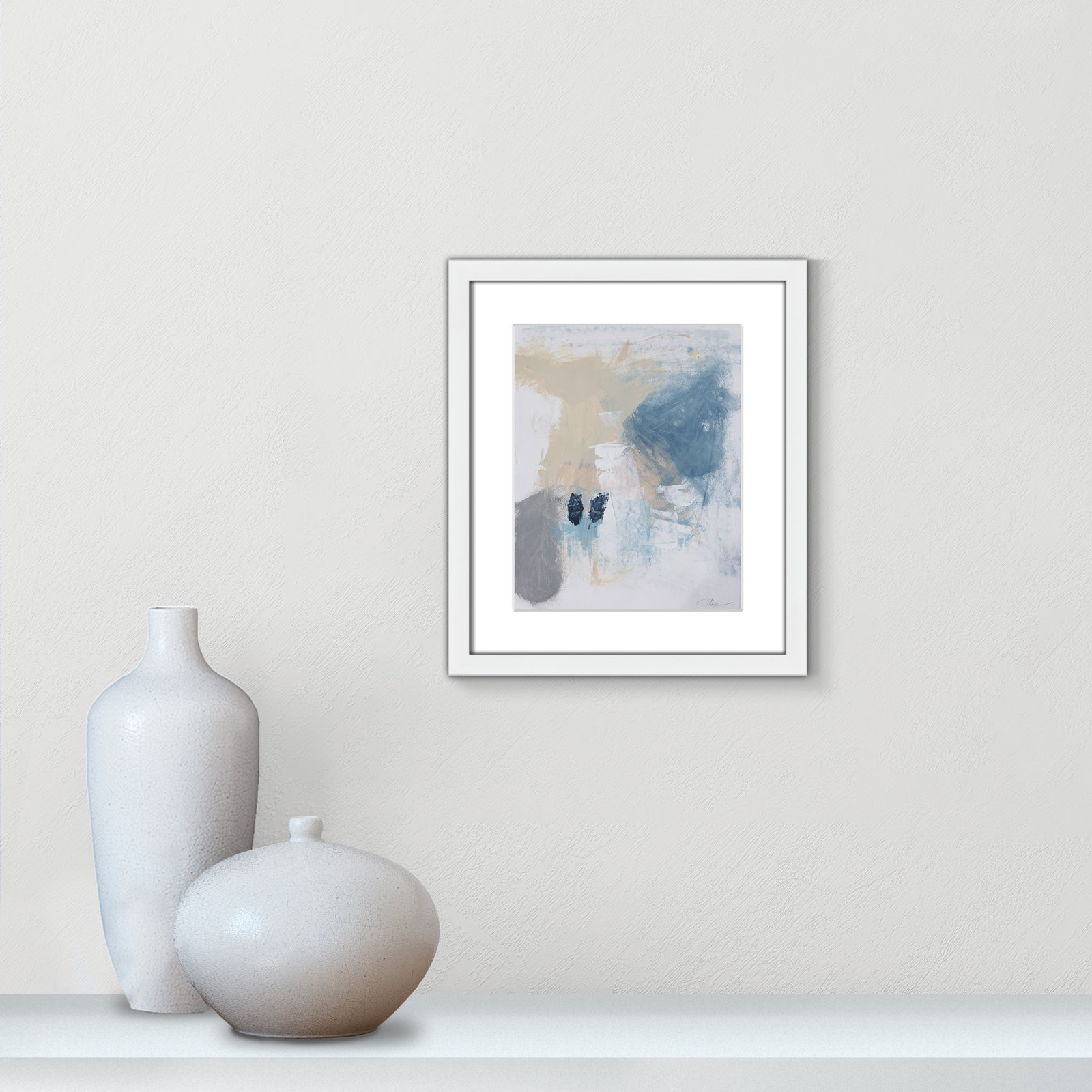 Runa "Coastal Carnival II" Print, White Single Picture Framed Paper, White, 15" H x 13" W x 1.25" D