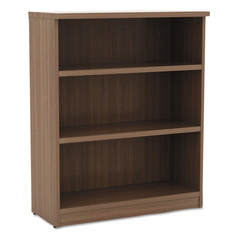 Valencia Mod Walnut Adjustable 3-Shelf Bookcase