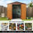 6 ft. x 6 ft. Metal Storage Shed with Sliding Doors-123384838-123384843
