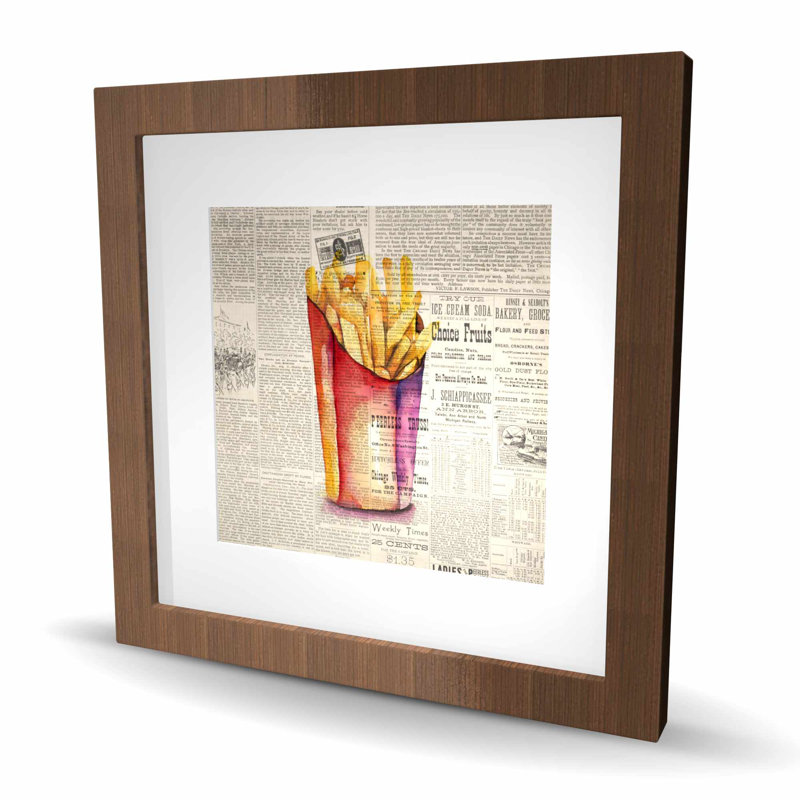 Imprimé de frites de style rétro | Décoration gastronomique