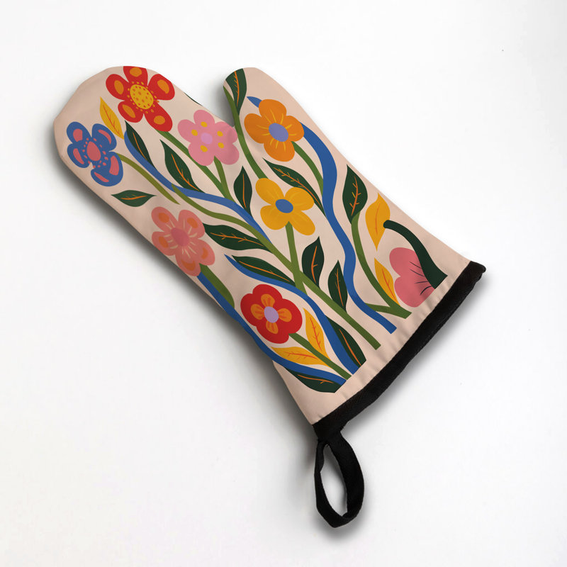 Bloom Flow Oven Mitt Cotton Twill