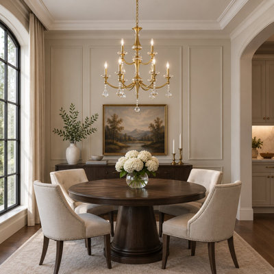 Jayleana 9-Light Traditional Crystal Chandelier 