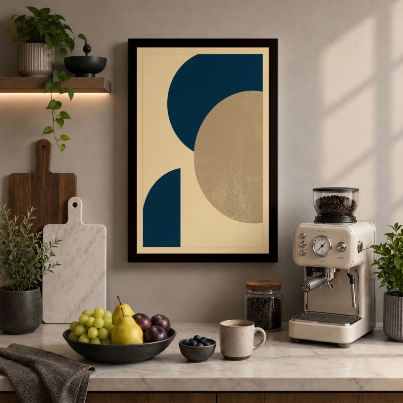 Balance Geometric - Wrapped Canvas, 36x24 - 91.4 x 61.0 cm, Black Border