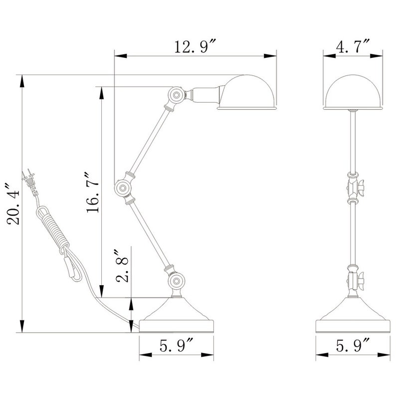Lampe de bureau 20 po Pandorea