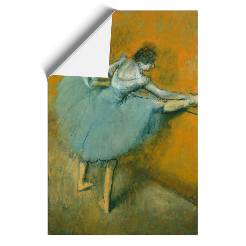 Ballet Ballerina Dancers at the Bar by Edgar Degas - Frameless Print, 30cm H x 21cm W x 0.1cm D