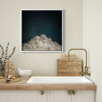 "Pastel bleu marine, nuages dans le ciel, aquarelle, détente minimaliste, décor moderne, art moderne 2-IRS29" sur