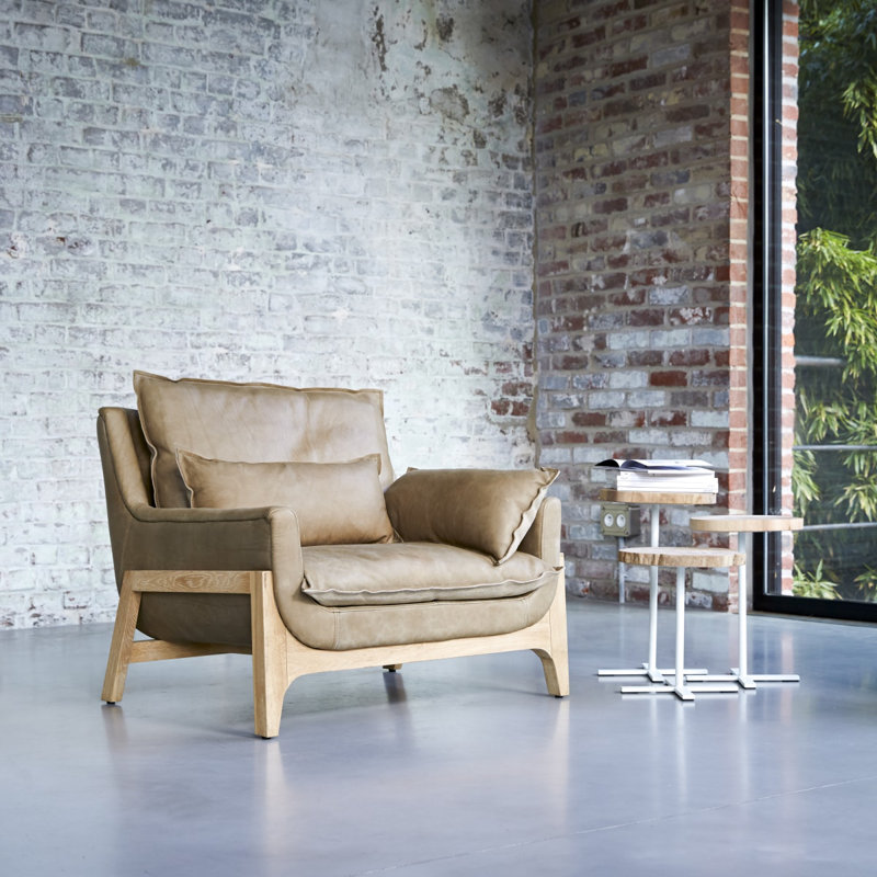 Woodnest Leather Armchair