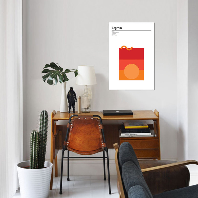 «Negroni», impression sur toile, H 18 po x l 12 po x P 1,5 po, Pas de tapis, Toile tendue