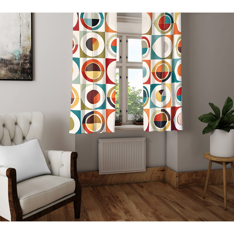 Paire de rideaux semi-transparents Halbeib, L 20 po x L 52 po