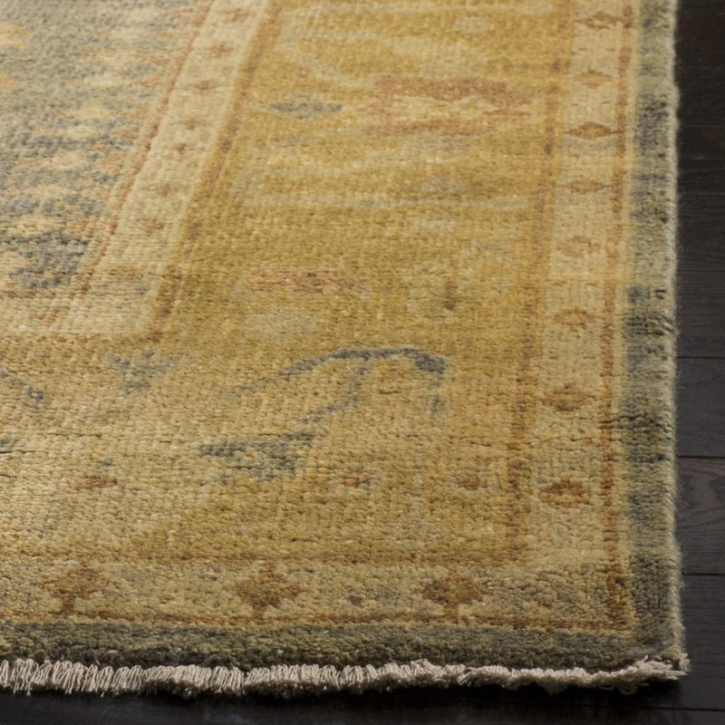 Tapis oriental Oushak en laine nouÃ© Ã  la main, Rectangle 6 pi x 9 pi