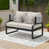 Matt Black Frame/Canvas Flax Sunbrella Cushion selected