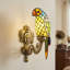 Appliques murales en verre coloré à 1 lumière Tiffany Parrot (ampoule incluse)