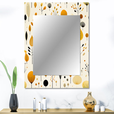 Deby Mcm Minimalist Revival - miroir décoratif Mid-Century, grand miroir mural moderne Mid-Century, impression sur métal