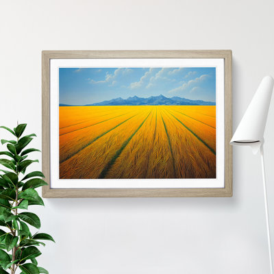 Delightful Wheat Field 1 Piece Single Picture Frame Wall Art