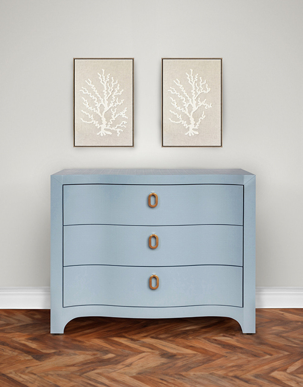 Worlds Away Cora 3 - Drawer Accent Chest | Wayfair