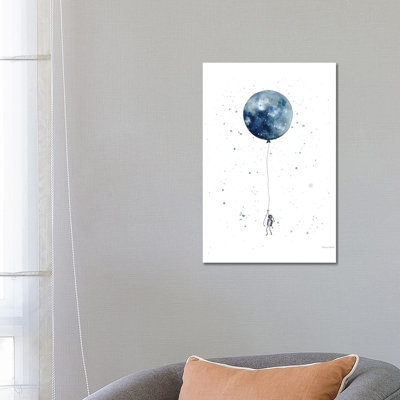 Moon Balloon by Rachel Nieman - Painting on Canvas