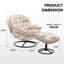 Fauteuil d'appoint avec repose-pieds Anouk-99861129