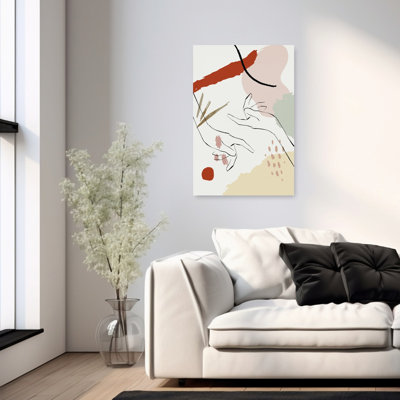 Abstract Harmony Abstract Contemporary Minimalist Wall Art Print 1 Piece Wrapped Canvas Wall Art