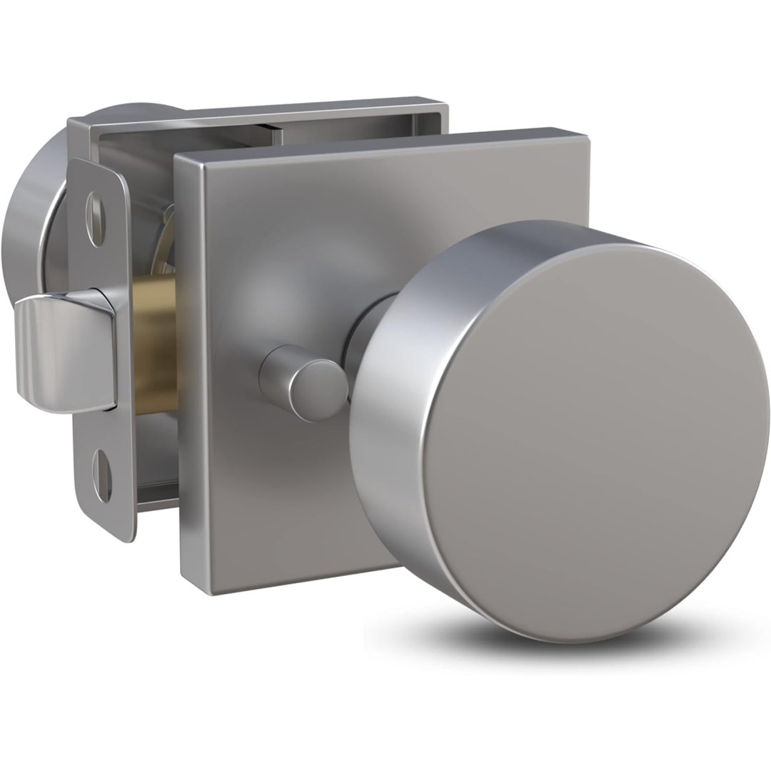 Mega Handles Suana Reversible Interior Door Knob for Bedrooms, Bathroom & Hallway | Modern Stainless Door Locks Mega Handles 