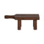 Rehausse de service en bois rustique avec poignée - plateau repose-pieds pour présentation élégante, plateau décoratif pour les accessoires de table et plateau de table basse - plateau d'appoint surélevé pour organiser les essentiels - 6 po, brun