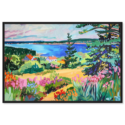«Summer Hill Over the Beach», impressionisme sur toile par Art Remedy