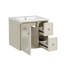 Ensemble de meuble-lavabo mural 24 po avec lavabo en céramique, 2 tiroirs et 1 porte rembourrée-114351173