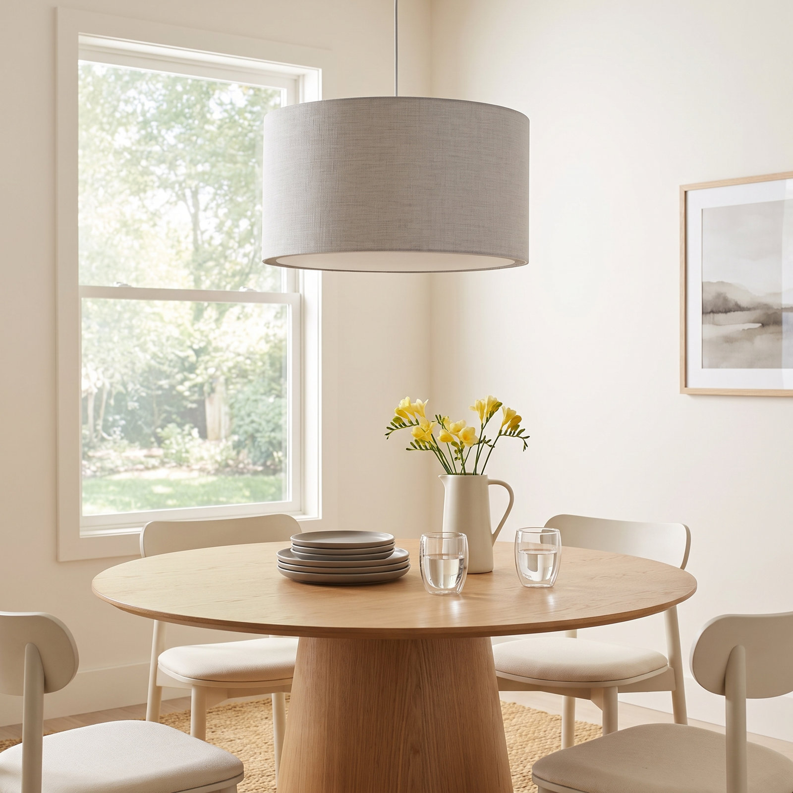Kinnear Single Light Plug-in Pendant, White