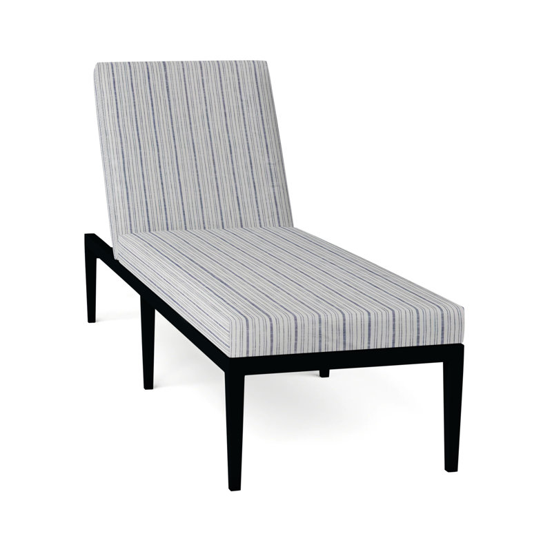 Elegante 78" Long Reclining Single Chaise with Cushions, No Welt, Elegante #97 Midnight, Tweed Toffee