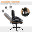 Chaise de bureau en similicuir Luelsotte