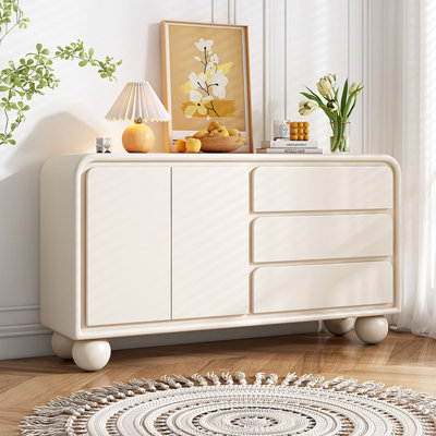 French cream style storage side cabinet