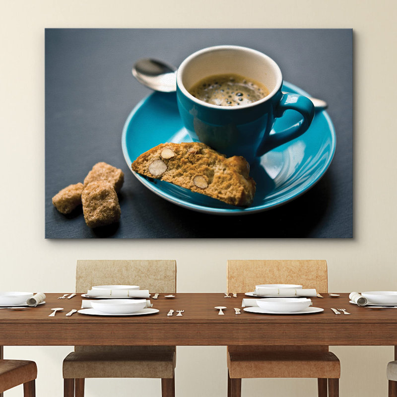 Biscotti italien avec espresso noir, photographie de nourriture pour fruits Chic Ultra, H 32 po x l 48 po