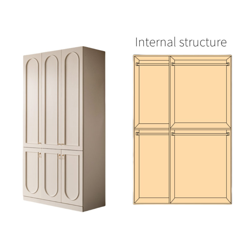 Garde-robe de luxe simple et moderne, H 78,74 po x l 53,15 po x P 23,62 po