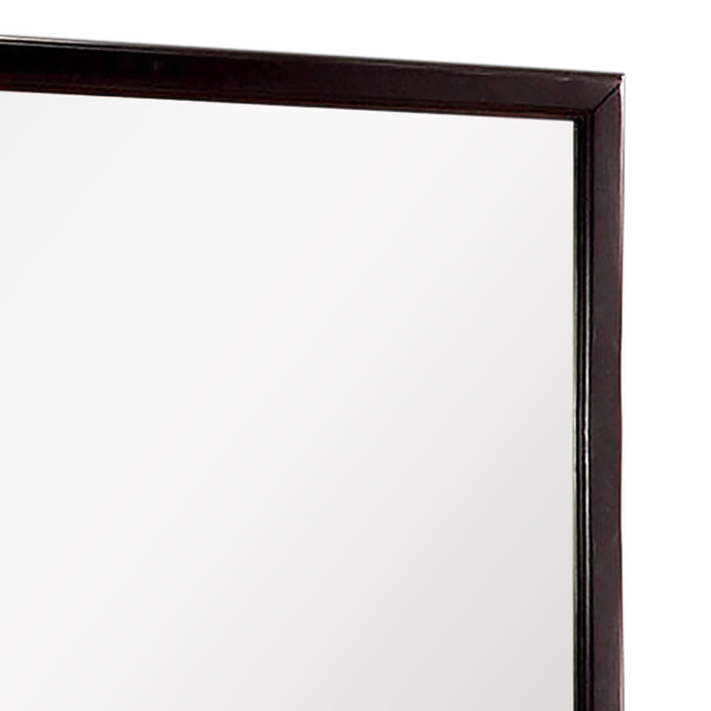 Miroir Bridger en gris, finition noire