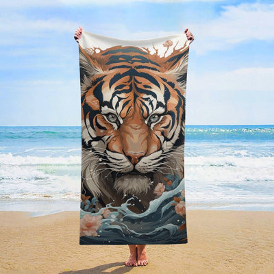Serviette de plage surdimensionnée de style chinois Serviette de plage surdimensionnée en microfibre sans sable Serviette de plage super absorbante à séchage rapide pour voyage, natation, yoga, très grande couverture de plage, 50 x 60 po, et un sac en toile de style chinois gratuit est inclus