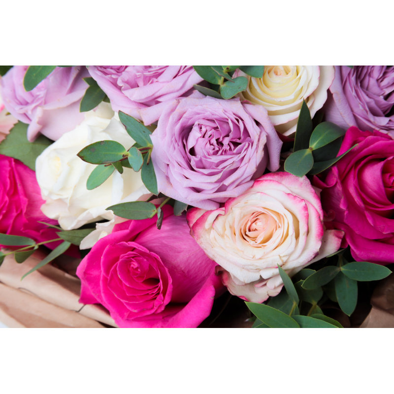Bouquet From Different Flowers by Ilia - Wrapped Canvas Print