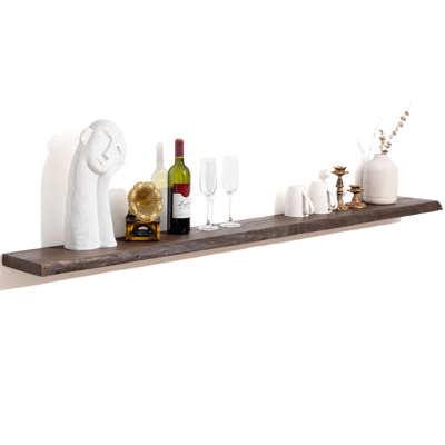Carsin Irregular Reclaimed Elm Floating Wall Shelf