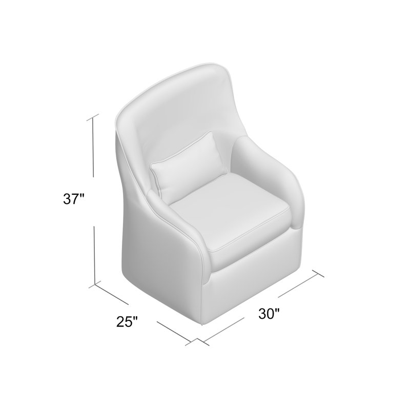 Tyrrel Upholstered Swivel Armchair