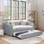 Linen Upholstered  Daybed with Trundle-2126611603-2126611601