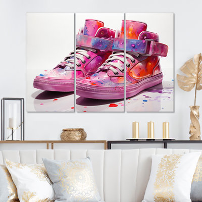 Fashion Pink Sneakers Obsession VI Fashion Wall Decor