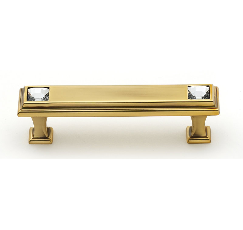 Poignée barre géométrique, Antique poli, 3"